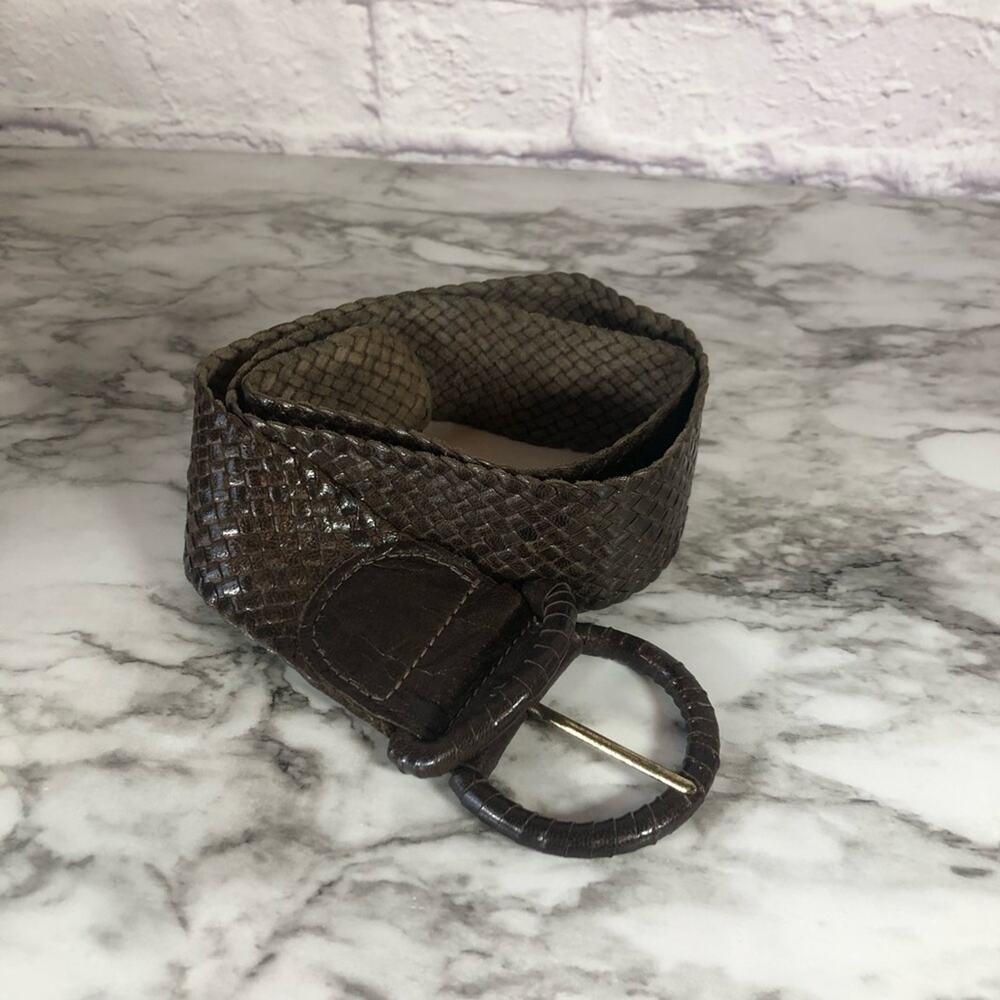 Vintage Genuine Leather Braided Belt